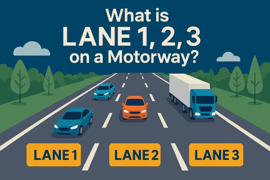Lane 1, 2, 3 on a Motorway